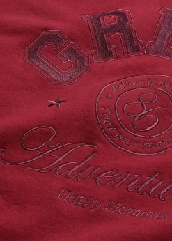 bonprix bonprix Sudadera holgada de algodón puro Rojo