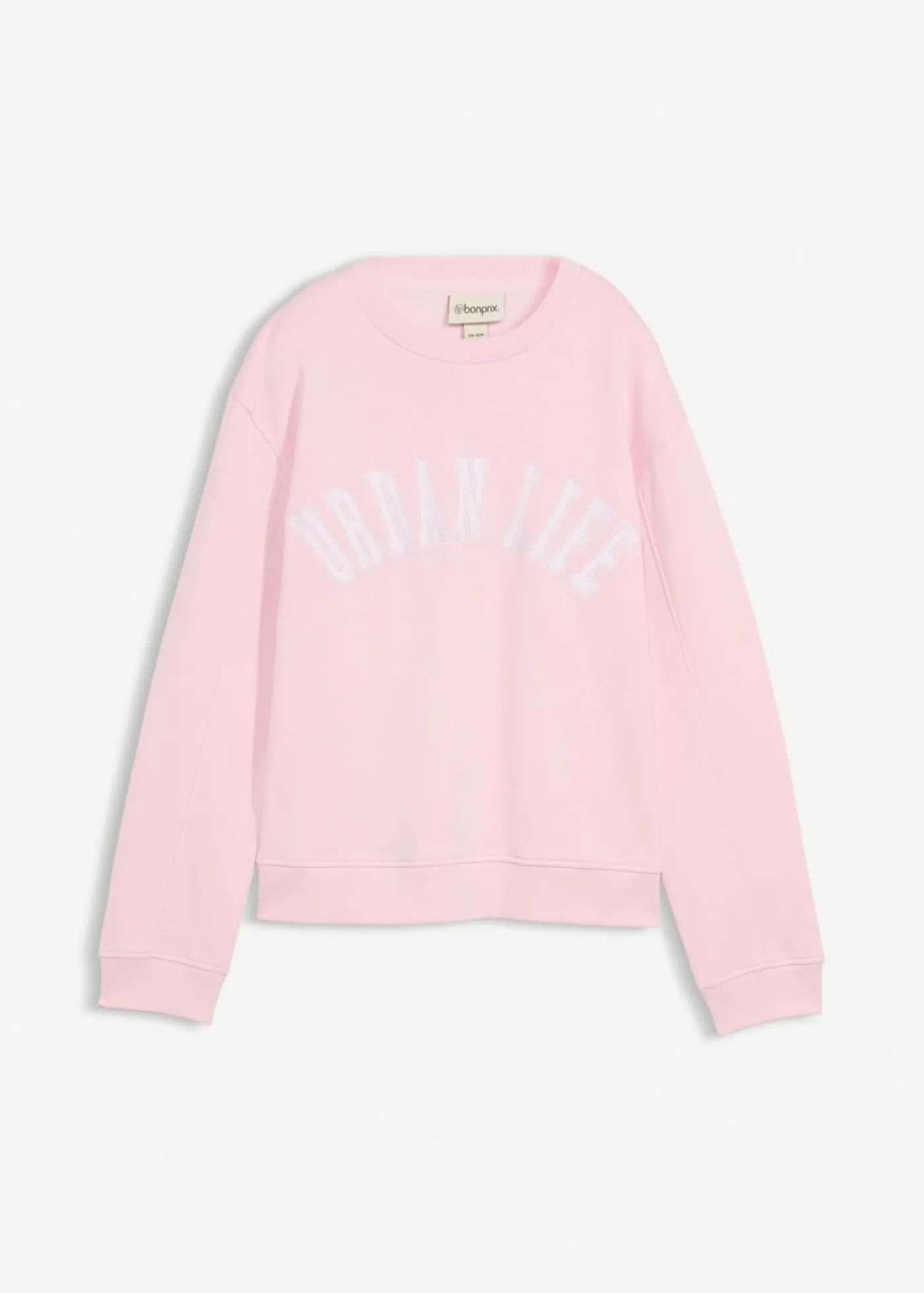 bonprix bonprix Sudadera holgada de algodón puro rosa cristal New