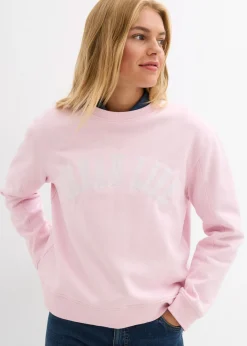 bonprix bonprix Sudadera holgada de algodón puro rosa cristal New