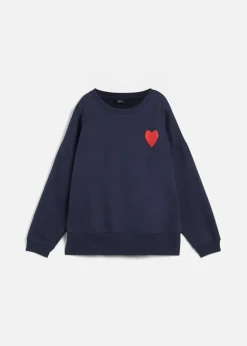 bonprix bonprix Sudadera holgada de algodón orgánico azul marino/fresa Best