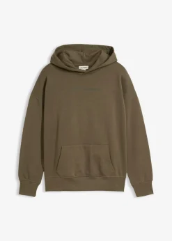 bonprix bonprix Sudadera holgada de algodón orgánico puro Verde oliva oscuro Best