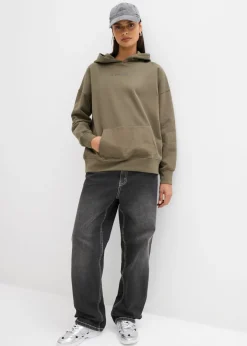 bonprix bonprix Sudadera holgada de algodón orgánico puro Verde oliva oscuro Best