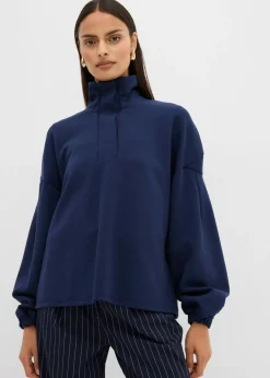 bonprix bonprix Sudadera holgada de neopreno Azul marino Outlet