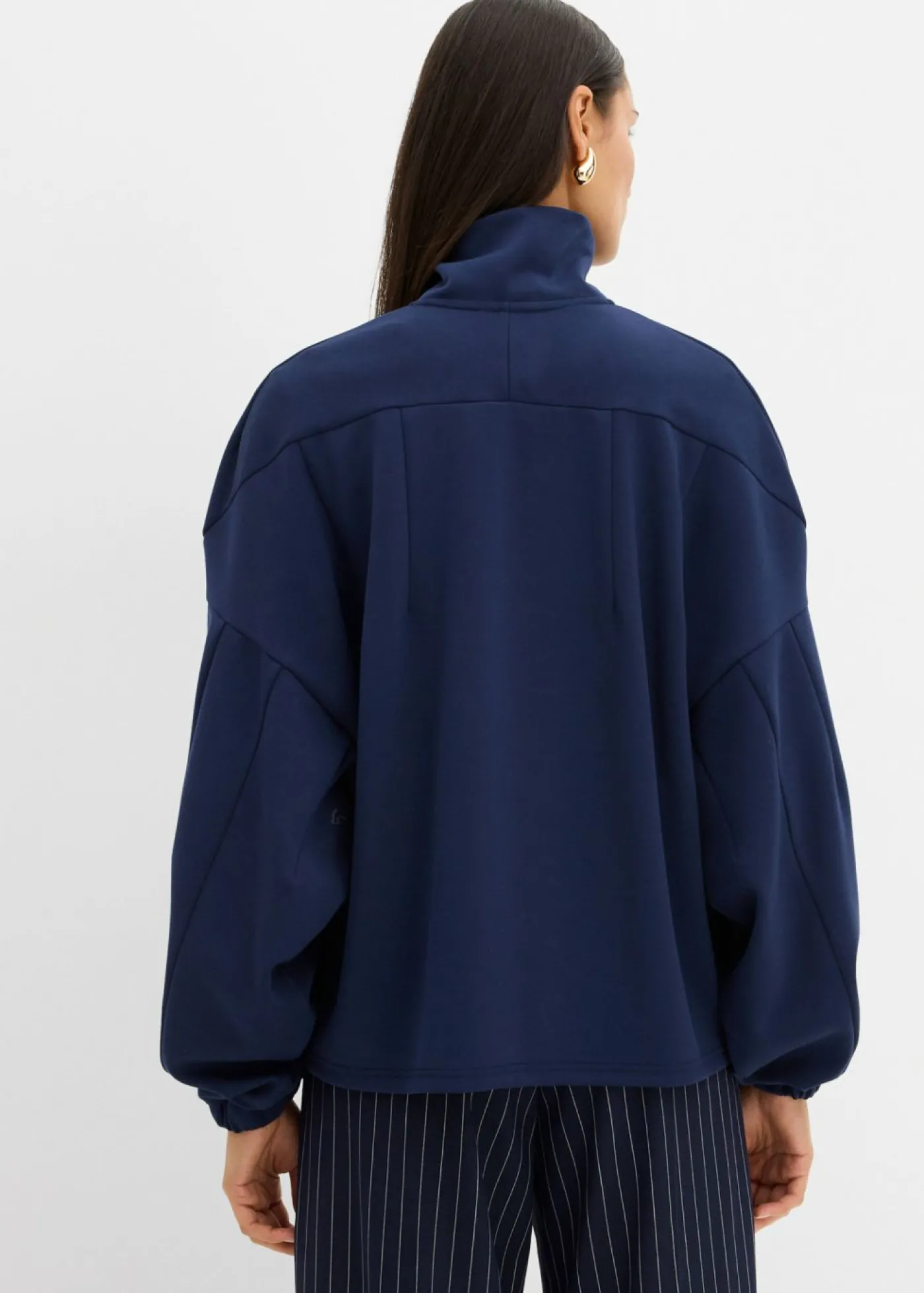 bonprix bonprix Sudadera holgada de neopreno Azul marino Outlet