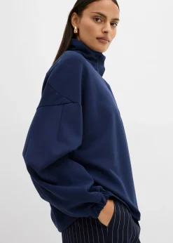 bonprix bonprix Sudadera holgada de neopreno Azul marino Outlet