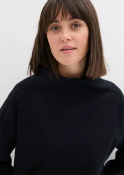 bonprix bonprix Sudadera holgada de neopreno suave Negro Outlet