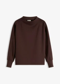 bonprix bonprix Sudadera holgada de neopreno suave Marrón oscuro New