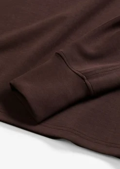 bonprix bonprix Sudadera holgada de neopreno suave Marrón oscuro New
