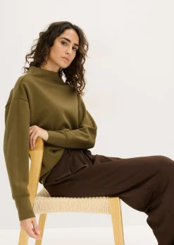 bonprix bonprix Sudadera holgada de neopreno suave Oliva New