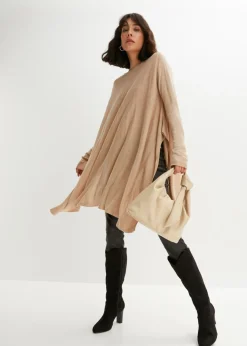 bonprix bonprix Sudadera larga beige pardo moteado New