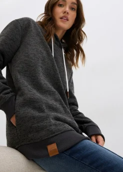 bonprix bonprix Sudadera larga antracita jaspeado moteado Best