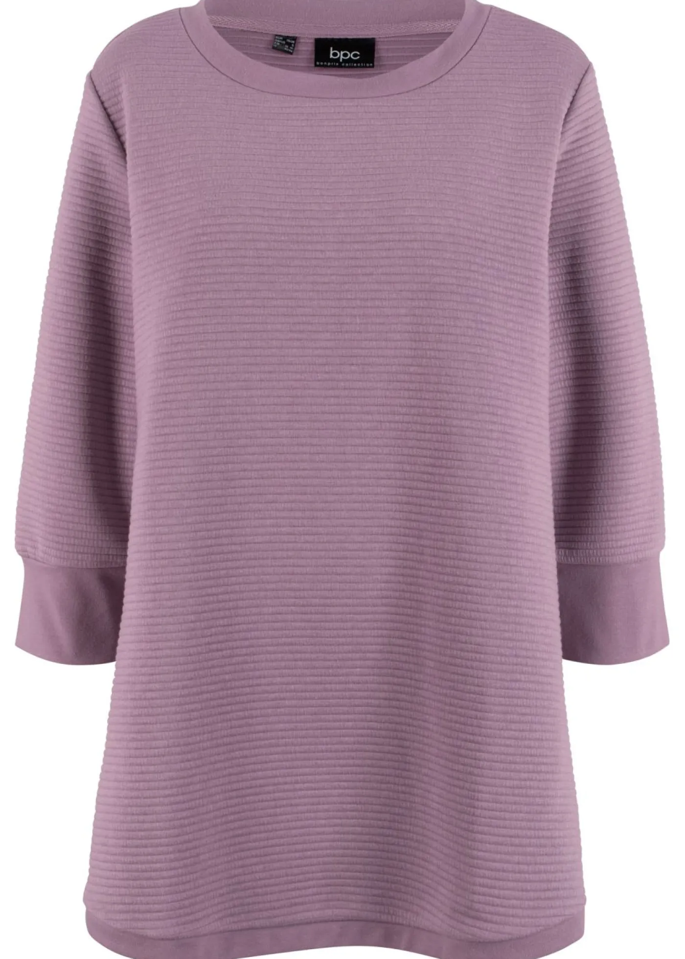 bonprix bonprix Sudadera larga con viscosa Lavanda mate Sale