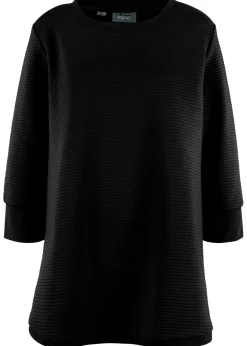 bonprix bonprix Sudadera larga con viscosa Negro Clearance
