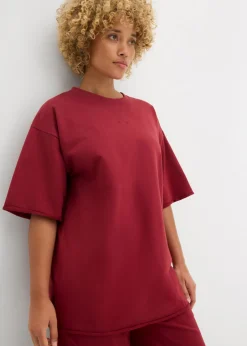 bonprix bonprix Sudadera larga de algodón puro Rojo Best
