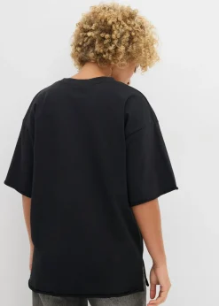 bonprix bonprix Sudadera larga de algodón puro Negro