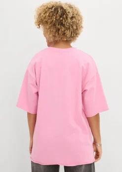 bonprix bonprix Sudadera larga de algodón puro rosa orquídea Discount