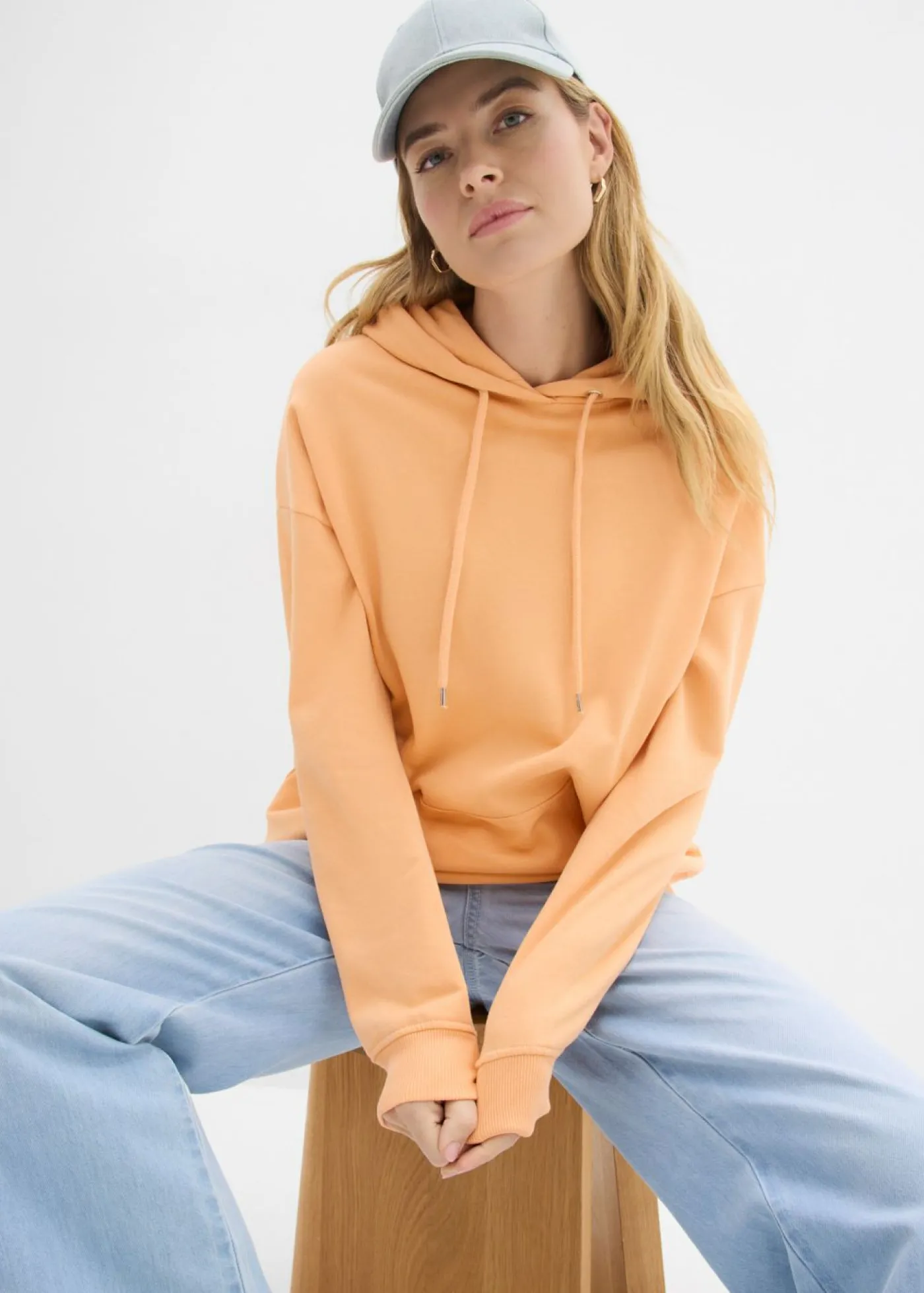 bonprix bonprix Sudadera oversize con capucha Papaya Sale
