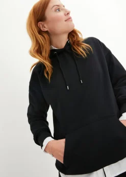 bonprix bonprix Sudadera oversize con capucha Negro