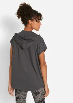 bonprix bonprix Sudadera oversize con capucha Antracita jaspeado Online