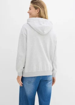 bonprix bonprix Sudadera oversize con capucha Gris claro jaspeado Best