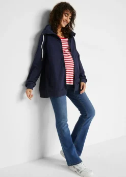 bonprix bonprix Sudadera premamá y chaqueta de porteo 3 en 1 Azul oscuro Clearance
