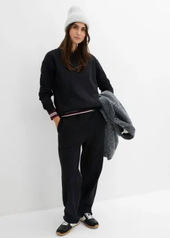 bonprix bonprix Sudadera premamá/de lactancia 2 en 1 de algodón orgánico puro Negro New
