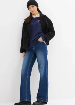 bonprix bonprix Sudadera premamá/de lactancia 2 en 1 de algodón ecológico azul marino/fresa Online