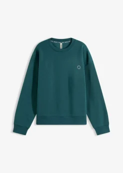 bonprix bonprix Sudadera térmica de material de secado rápido con corte holgado Verde petróleo