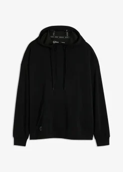 bonprix bonprix Sudadera ultrasuave de material modal con corte holgado y capucha Negro Discount