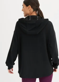 bonprix bonprix Sudadera ultrasuave de material modal con corte holgado y capucha Negro Discount
