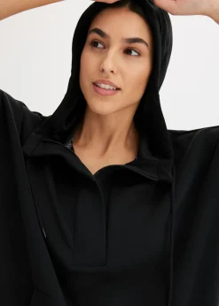 bonprix bonprix Sudadera ultrasuave de material modal con corte holgado y capucha Negro Discount