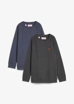bonprix bonprix Sudadera (2 unidades) antracita jaspeado+azul marino Discount