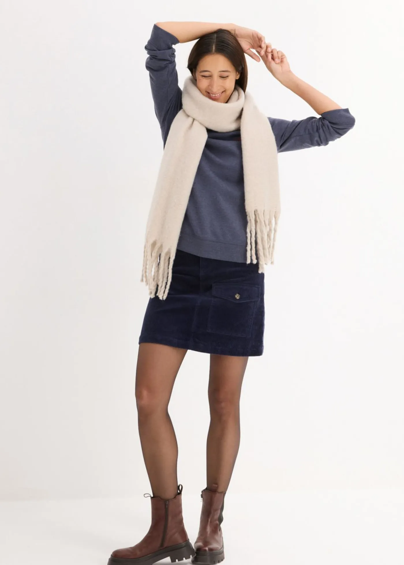 bonprix bonprix Sudadera (2 unidades) antracita jaspeado+azul marino Discount