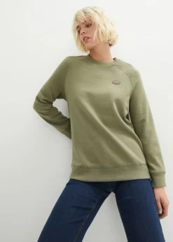 bonprix bonprix Sudadera (2 unidades) Negro+verde oliva jaspeado Outlet