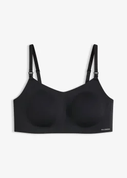 bonprix bonprix Sujetador acolchado de lactancia Feel Comfort sin aros con corte láser Negro Best