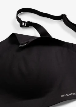 bonprix bonprix Sujetador acolchado de lactancia Feel Comfort sin aros con corte láser Negro Best