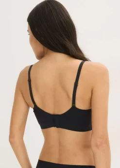 bonprix bonprix Sujetador acolchado de lactancia Feel Comfort sin aros con corte láser Negro Best