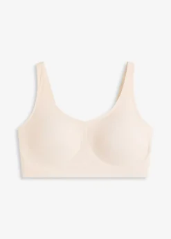 bonprix bonprix Sujetador acolchado Feel Comfort sin aros con corte láser Beige-arena