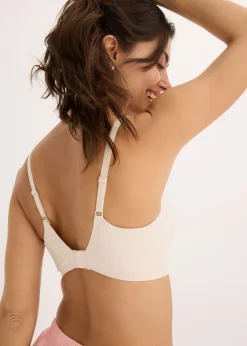 bonprix bonprix Sujetador acolchado Feel Comfort sin aros con corte láser Beige-arena