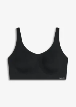 bonprix bonprix Sujetador acolchado Feel Comfort sin aros con corte láser Negro Best