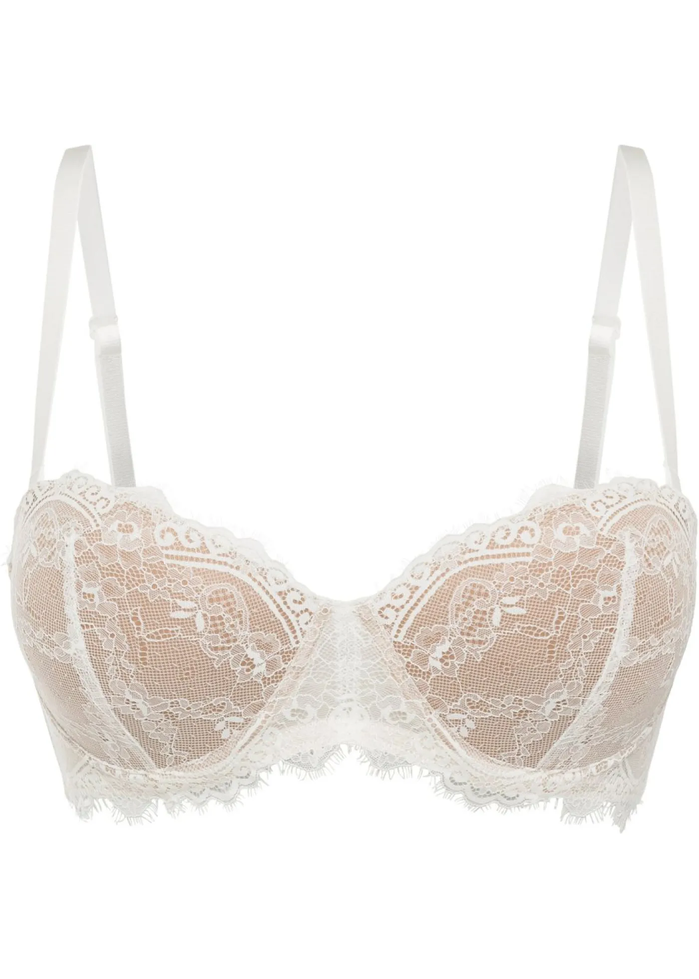 bonprix bonprix Sujetador balconette de encaje delicado Crudo/marrón claro Best