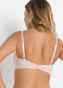 bonprix bonprix Sujetador básico de algodón orgánico con aros (3 unidades) Azul oscuro/blanco/rosa perla Outlet