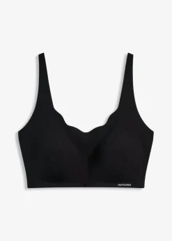 bonprix bonprix Sujetador básico Feel Comfort con corte láser sin aros Negro Hot