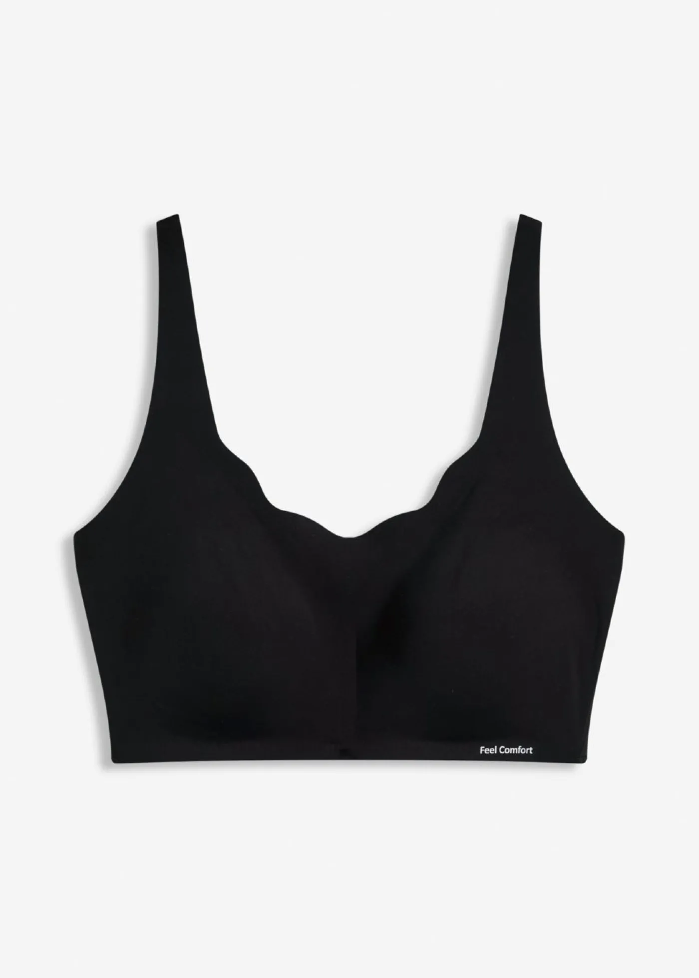bonprix bonprix Sujetador básico Feel Comfort con corte láser sin aros Negro Hot