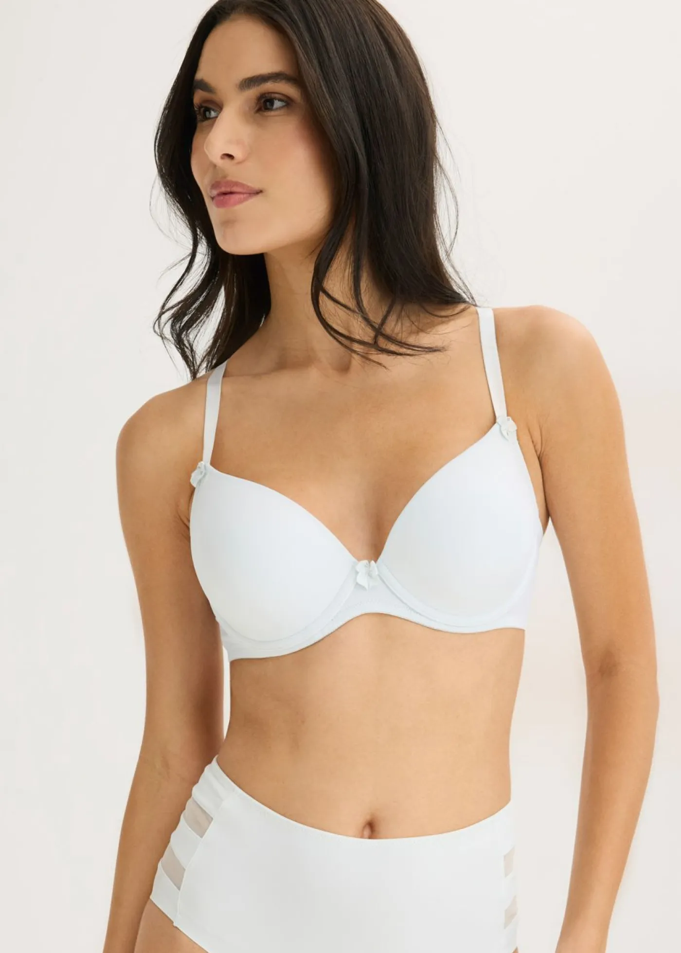 bonprix bonprix Sujetador con aros Azul-crema Discount