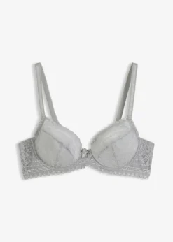 bonprix bonprix Sujetador con aros de encaje Gris-plata Clearance