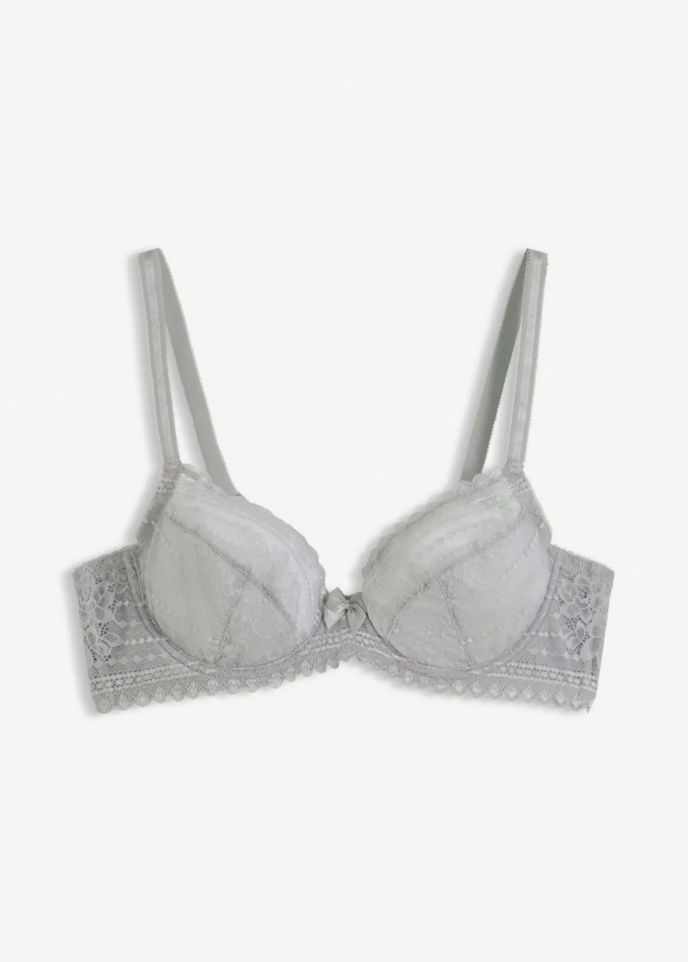 bonprix bonprix Sujetador con aros de encaje Gris-plata Hot