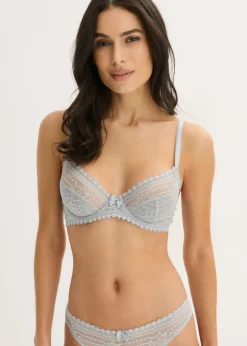 bonprix bonprix Sujetador con aros de encaje Gris-plata Hot