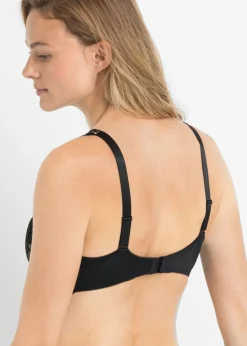 bonprix bonprix Sujetador con aros y encaje delicado Negro-nude Sale