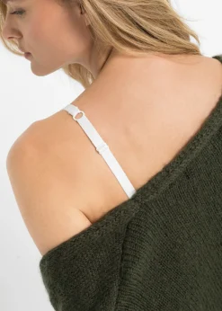 bonprix bonprix Sujetador con aros y encaje delicado (3 unidades) blanco-rosa + blanco-gris + blanco-turquesa Outlet